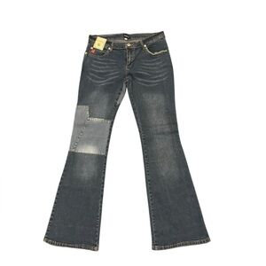 Gazoz Women’s Low Rise Flare Patchwork Y2K Vintage Denim Jeans Size 11/1…​